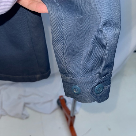 Vintage Men's Dark Blue Field Jacket 80s Military Style Retro - Picture 6 of 6